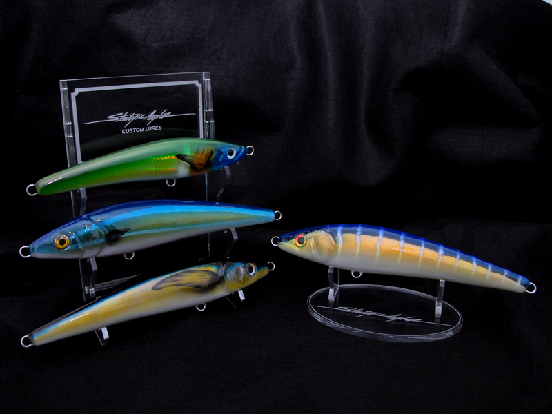 Clear Fishing Lure Stand Decorative and Functional Display Stand